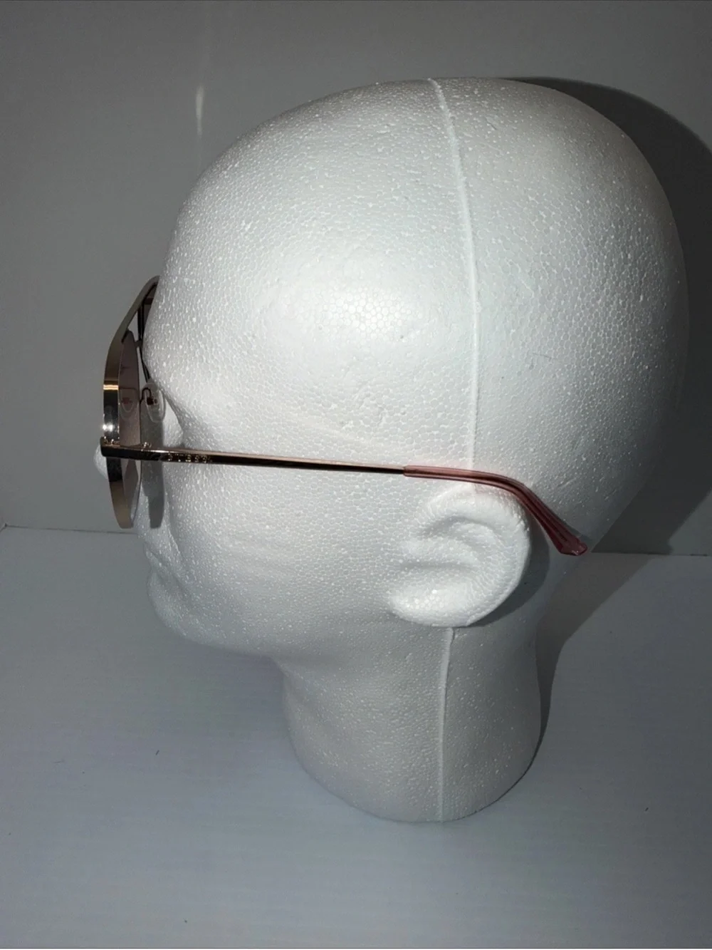 GUESS Pink Frame Brown Gradient Aviator Sunglasses
